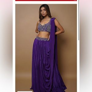 BEAUTIFUL PURPLE LEHENGA/SAREE SET